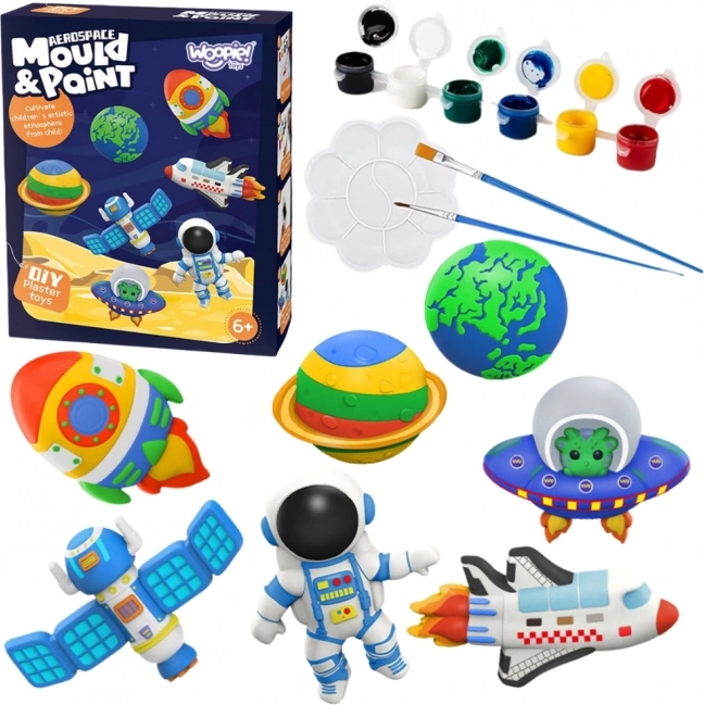 Woopie creatieve set met gietvormen en verf – DIY ruimtefiguren
