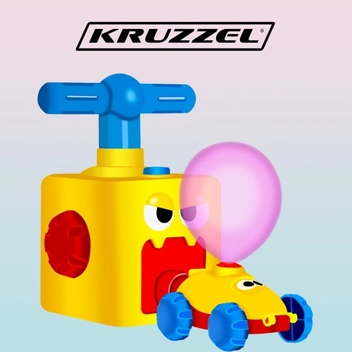 Auto met ballonnen opblazen