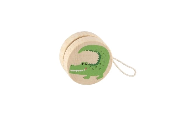 Houten jojo met dieren 5,5 cm