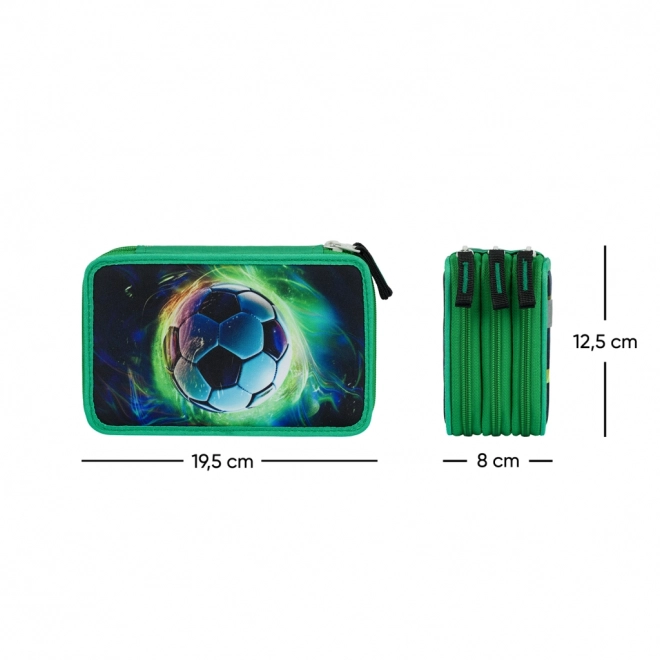 BAAGL School etui met drie lagen Voetbal Bal