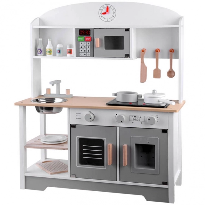 Grote houten kinderkookkeuken met accessoires