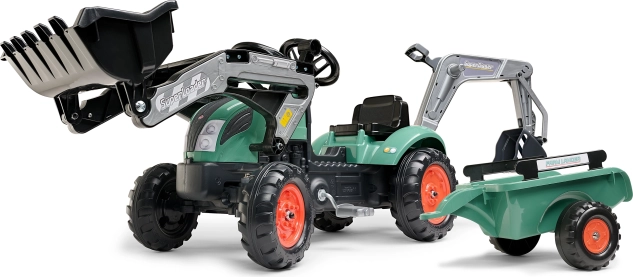 Kinder traptractor met lader en aanhanger FALK voor kinderen 2–5 jaar