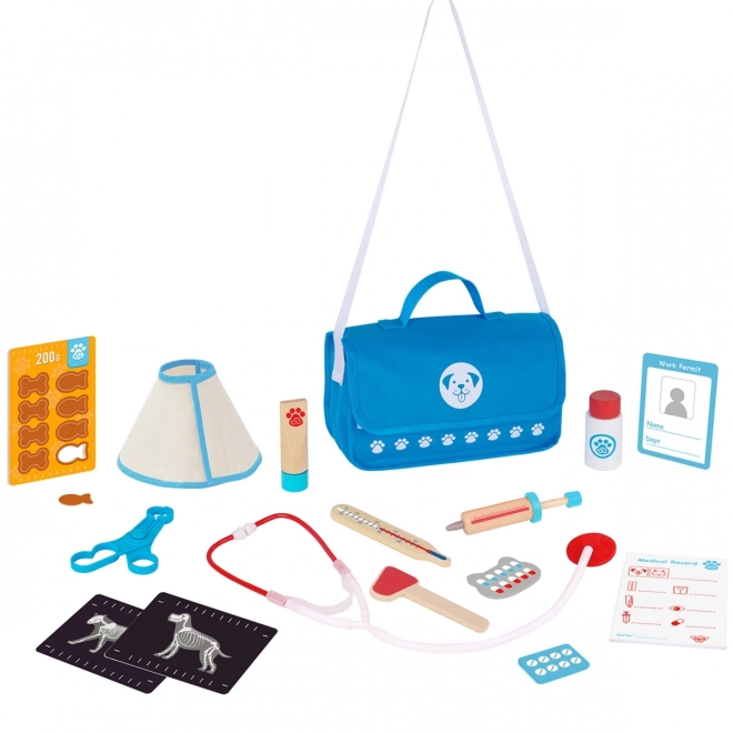 Tooky Toy veterinair set met tas 17 delen