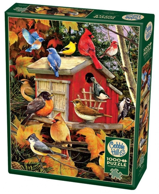 Puzzel Vogelhuisje in de Herfst 1000 Stukken Cobble Hill