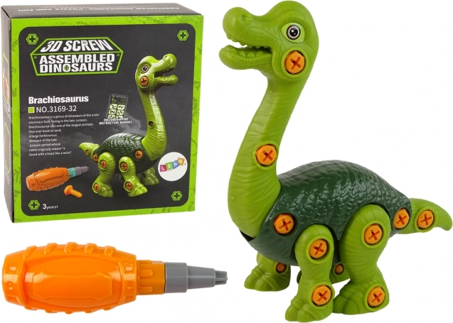 Bouwbare dinosaurus Brachiosaurus groen