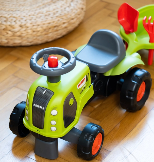 Falk kindertractor Claas 470 Arion groen met aanhanger en zandset