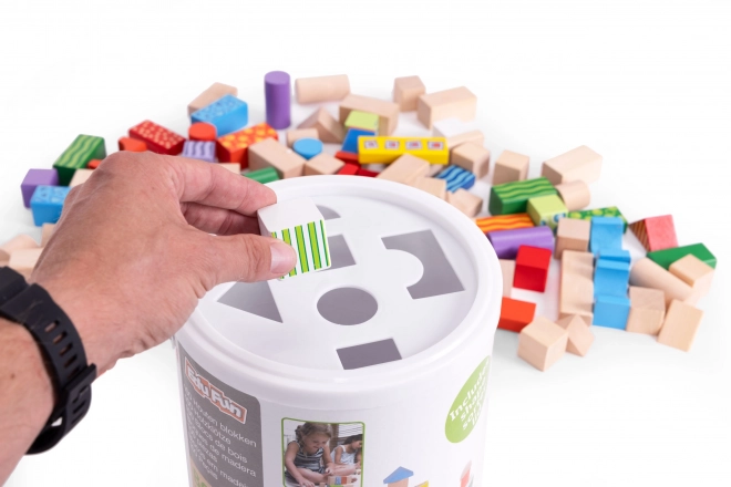 Houten bouwpakketten voor kinderen met sorteervoorraad ECOTOYS