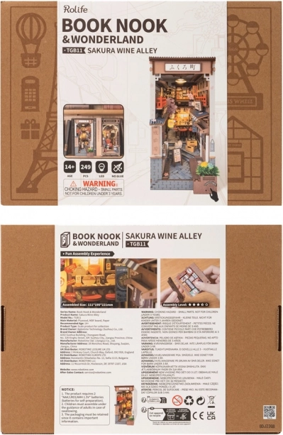 3D puzzel boekensteun Sakuralaan met wijn