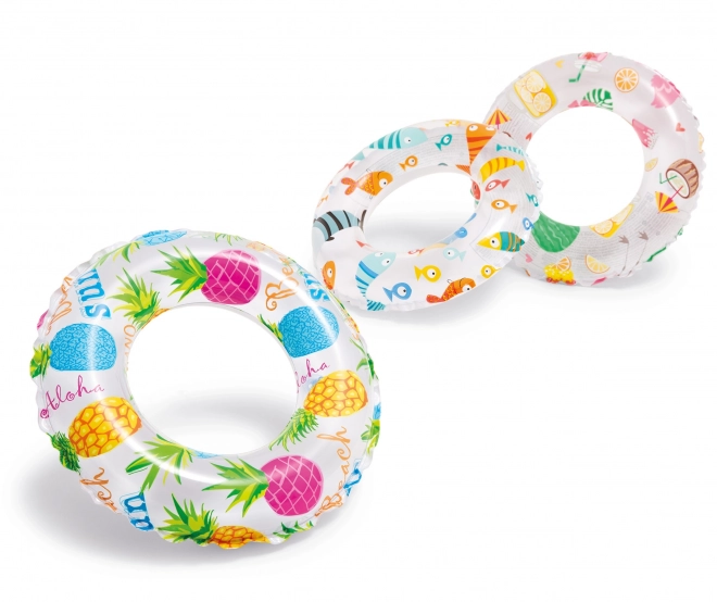 Opblaasbare zwemring diam. 61cm diverse motieven 6-10 jaar