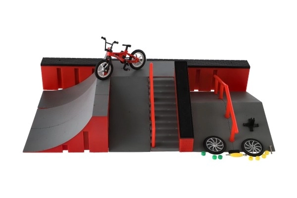 Skatepark - rampen, vingervelo en skateboard