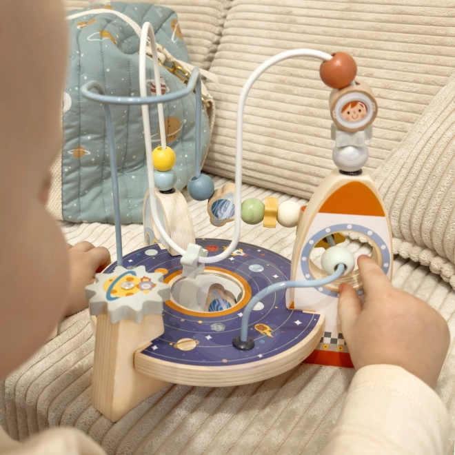 Houten raketlus van Tooky Toy