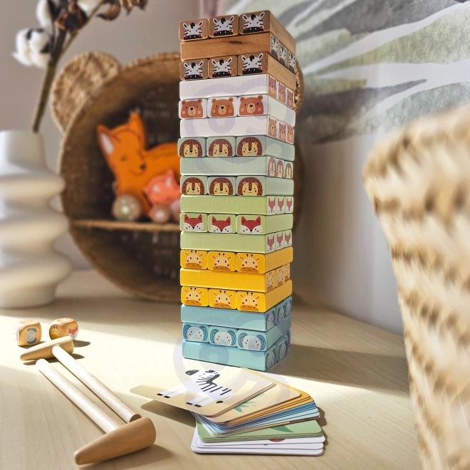TOOKY TOY schommelende toren met dieren