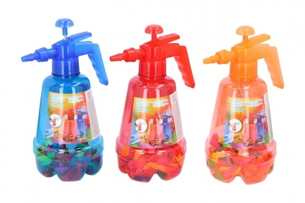 Pomp voor waterballonnen + 100 stuks ballonnen mix kleuren plastic 30cm