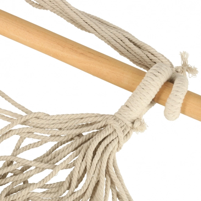 Braziliaanse hangstoel met voetensteun 130 cm beige