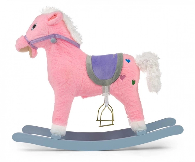 Roze hobbelpaard voor kinderen