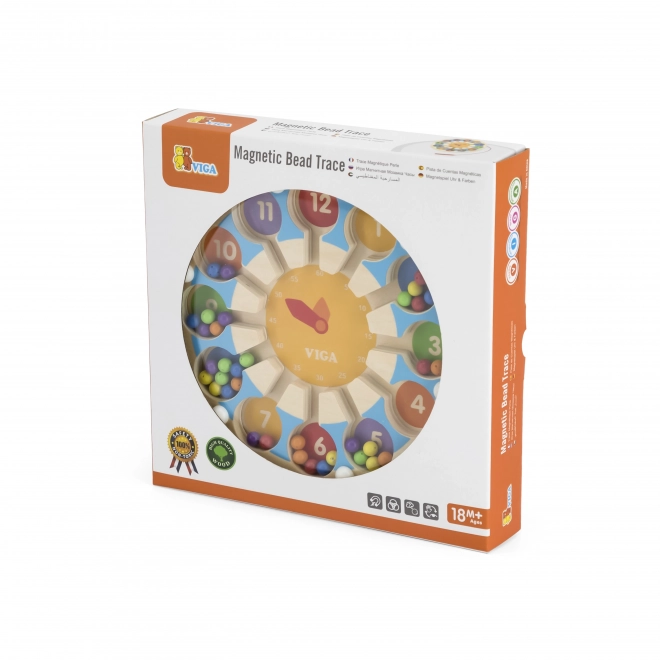 Houten magnetisch spel Klok labyrint Viga