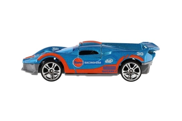 Auto sport 6st metalen/kunststof 8cm met vrije loop in doosje 10,5x27,5x4cm