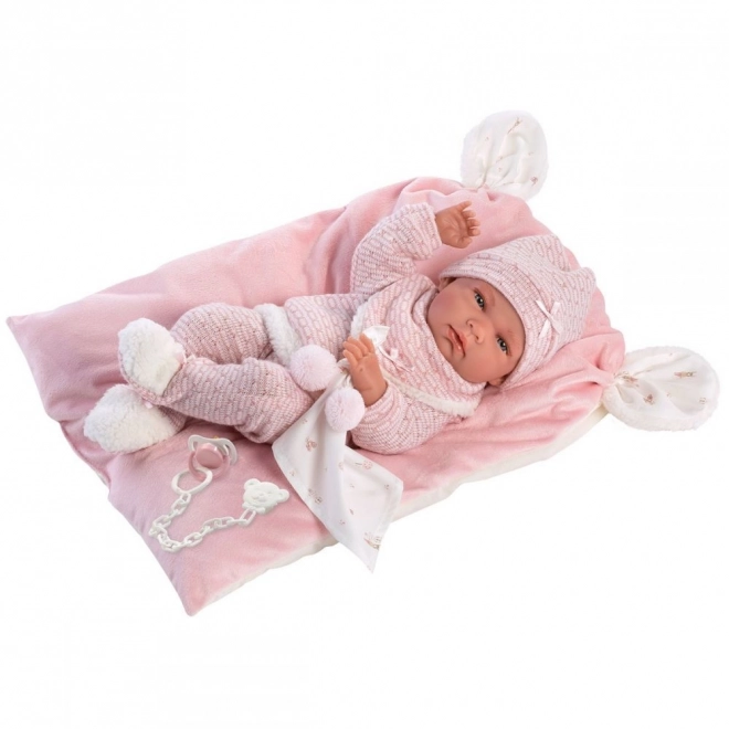 Llorens 73860 PASGEBOREN MEISJE - realistische babypop met volledig lichaam van vinyl - 40 cm