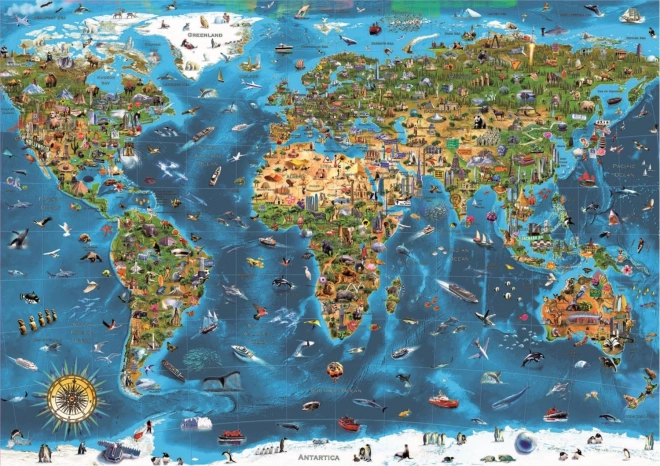 Educa puzzel Wonderen van de wereld 1000 stukjes