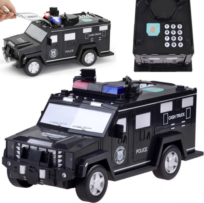 politieauto – elektronische spaarpot en kluis voor kinderen