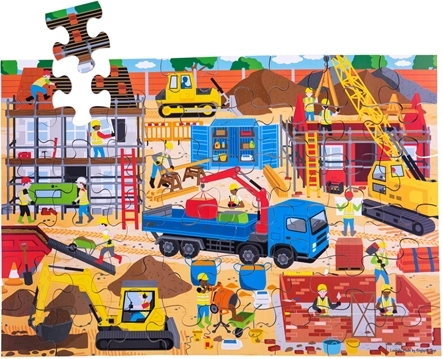 Vloerpuzzel Bouwplaats 48 stukjes