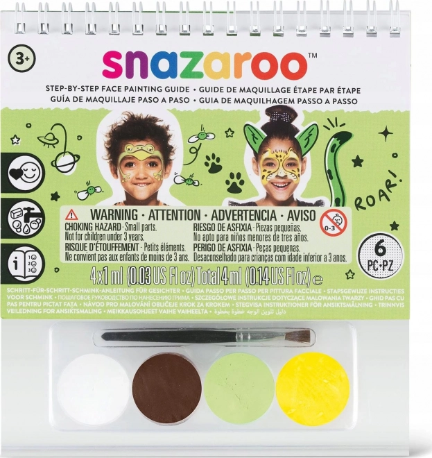 SNAZAROO Gezichtsverf met stapsgewijze instructies (groene set)