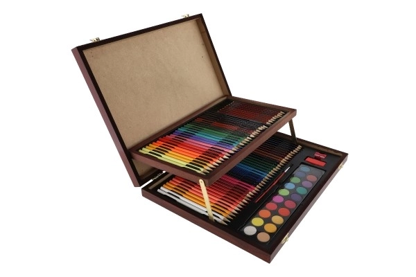 Schilderkist Art box in houten koffer - 91 stuks