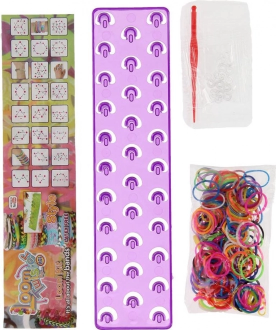 Loom set met 200 kleurrijke elastiekjes