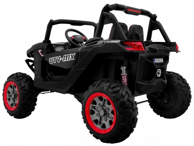 Kinderautootje UTV-MX zwart 4x4 met MP4, afstandsbediening en LED-verlichting