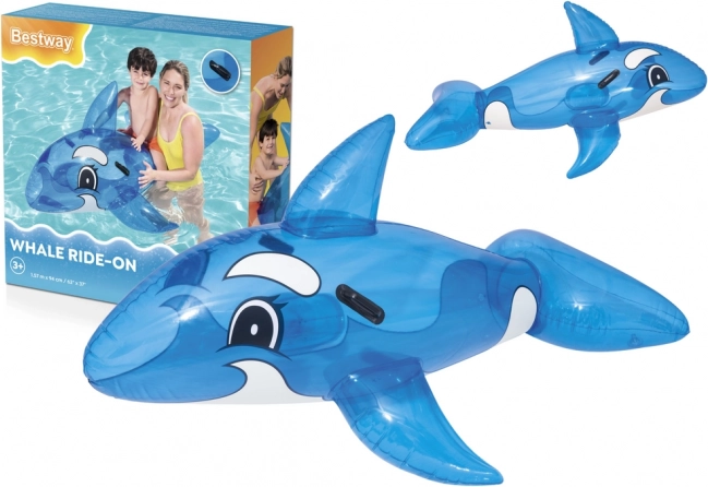 Bestway opblaasbare rijdende dolfijn/walvis 157 cm