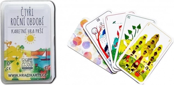 Het regent Vier seizoenen - kinderspel met kaarten