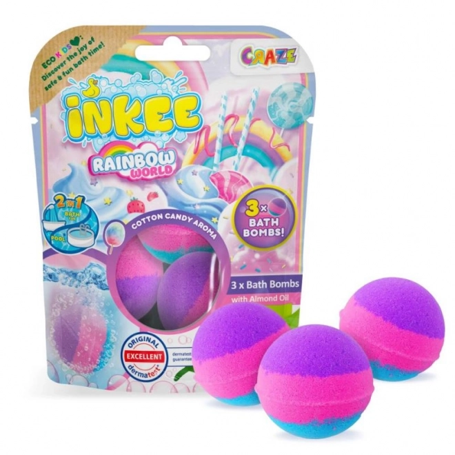 INKEE- Regenboogwereld 3x bruisbal
