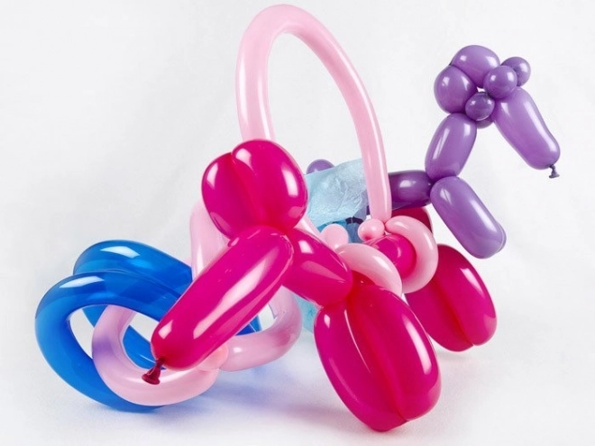 Kleurrijke modelleerballonnen met pomp