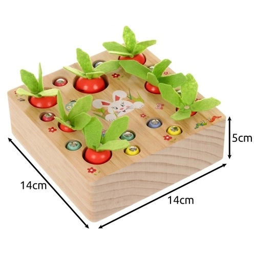 Houten Montessori spel 2-in-1 - Worteltuin voor kinderen