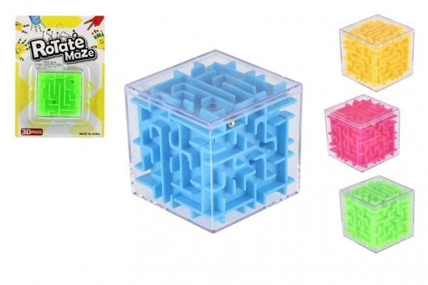 Puzzelkubus plastic 5x5cm kleurenmix