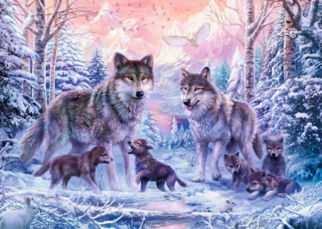 Puzzel Arctische wolven 1000 stukjes Ravensburger