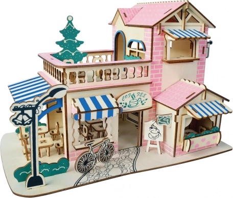 Woodcraft houten 3D-puzzel café