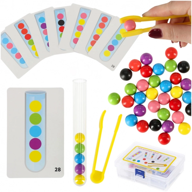 Educatieve puzzel - kleurrijke montessoriballetjes