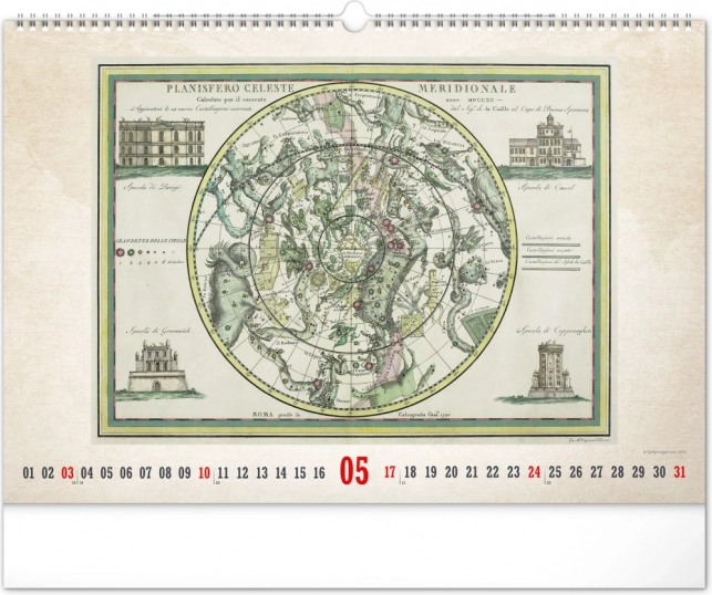 Wandkalender Oude Kaarten 2026