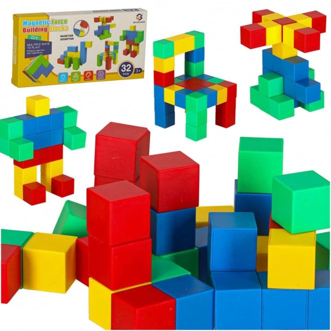 Magnetische bouwstenen voor constructie - 32 stuks