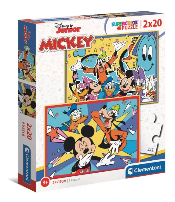 Clementoni puzzel Mickey en vrienden 2x20 stukjes