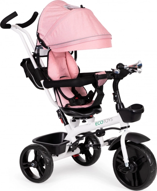 ECOTOYS Driewieler, Sportieve kinderwagen - roze