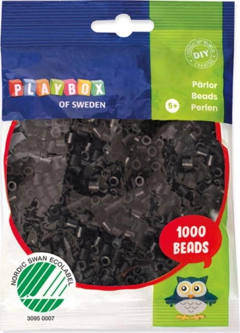 PLAYBOX Strijkkralen - zwart 1000 stuks