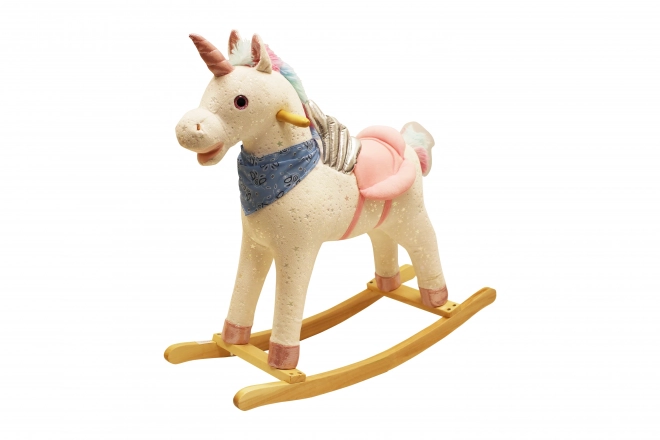 Unicorn schommel met regenboogeffecten 74x30x65 cm