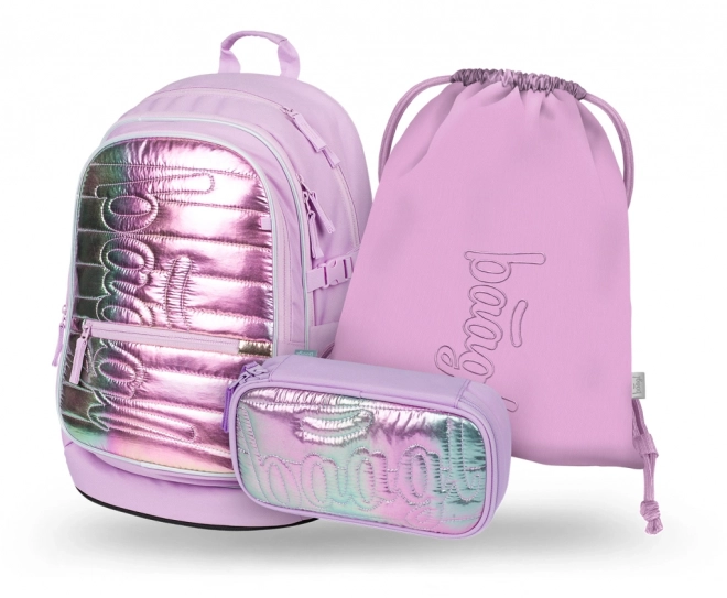 Baagl Set 3: Rugzak, Etui en Zak Lavender