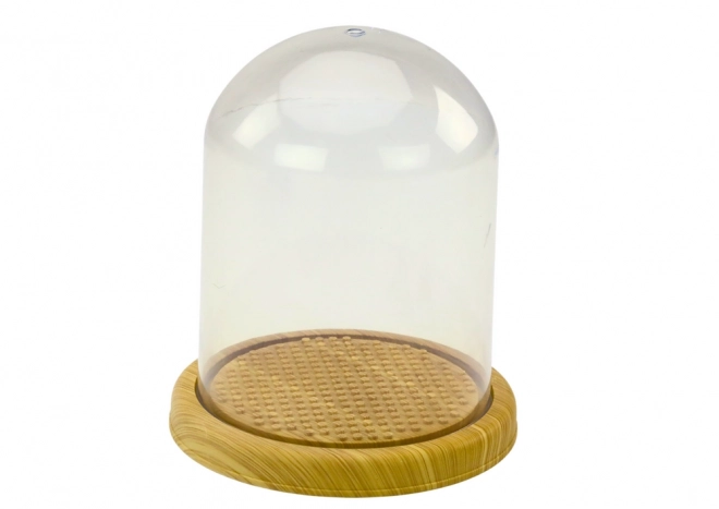 Bloemige bouwsets in glazen vitrine