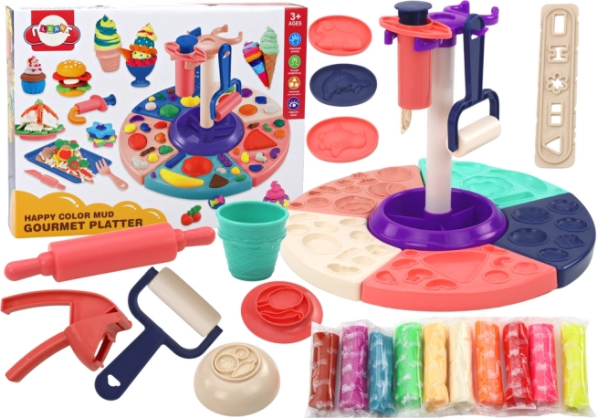 klei-keukenset met pers en accessoires voor kinderen