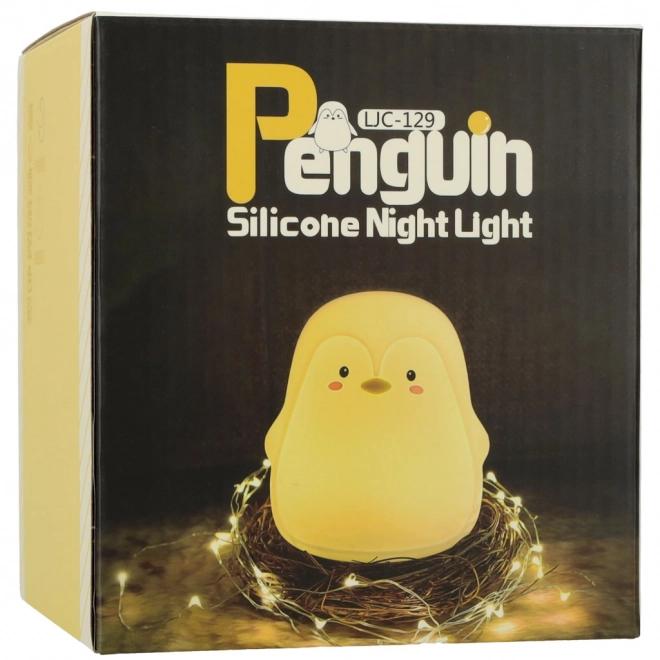 Kinder siliconen LED nachtlampje pinguïn