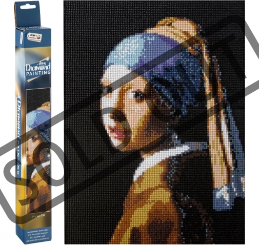 Diamant schilderen GRAFIX – Meisje met de parel 40 × 50 cm