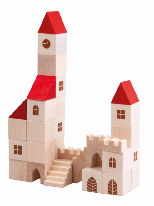 Houten bouwset stadje 100 stuks